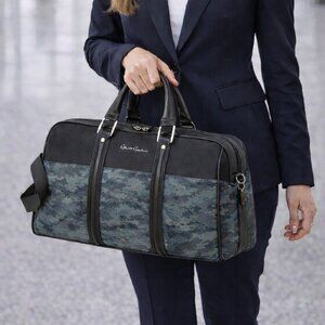 Robert Graham Reavy Black Blue Camo Weekender Duffle Style Carry-On Bag